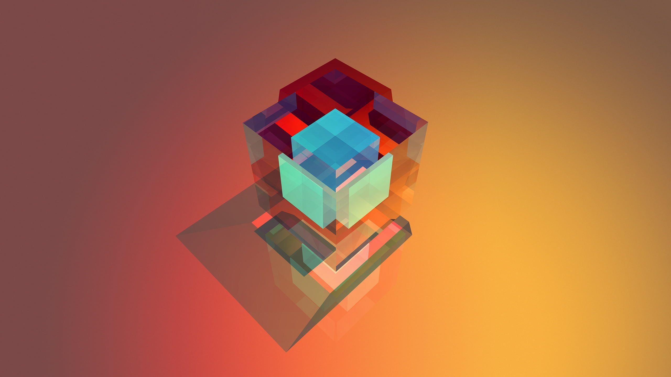 Multi Colored Cube Logo - HD wallpaper: multicolored cube, multicolored logo, abstract