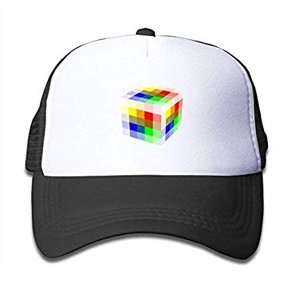 Multi Colored Cube Logo - Amazon.com : Funny Multi Colored Cube Adult's Cool Adjustable Mesh