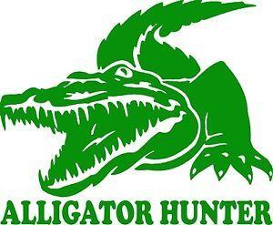 Alligator Hunter Logo - Crocodile Alligator Gator Hunter Car Truck Window Laptop Vinyl Decal ...