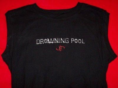 Drowning Pool Logo - Drowning Pool Sleeveless Babydoll Shirt Letters Logo Black One Size ...