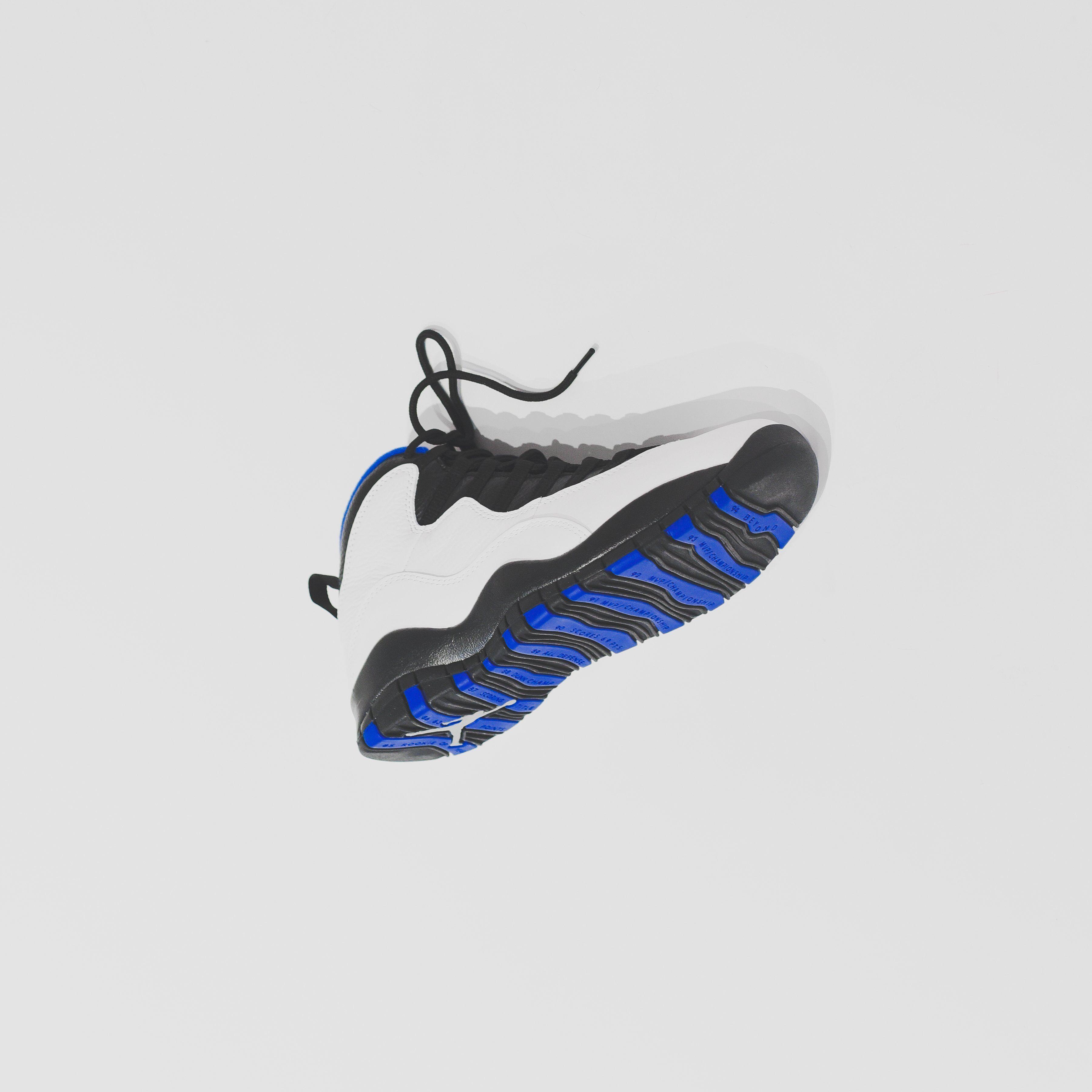 Blue and White Nike Logo - Nike Air Jordan 10 Retro - White / Black / Royal Blue – Kith
