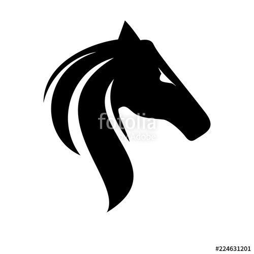 Stallion Head Logo - Black Horse, Horse Head Logo Design Inspiration Vector