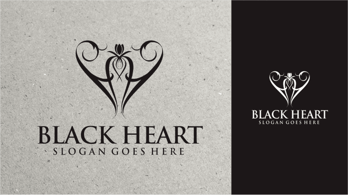 Black Heart Logo - Black Logo & Graphics