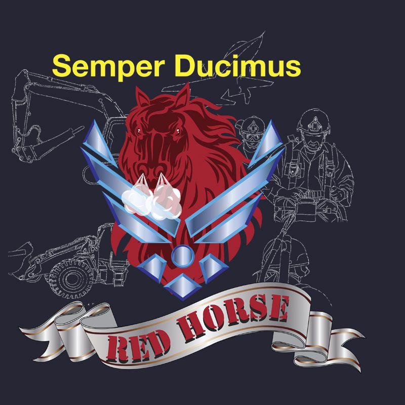 Red Horse Military Logo - Modern, Upmarket, Library T-shirt Design for Military Shirts by Rk ...