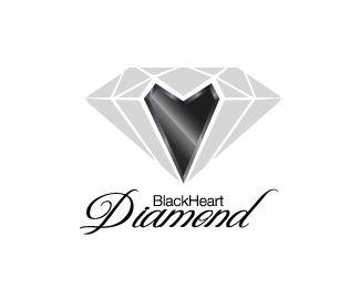 Black Heart Logo - Black Heart Diamond Designed by nail | BrandCrowd