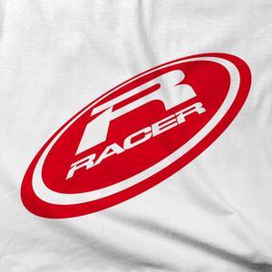 White with Red Oval Logo - Logo Tees – The RACER Store