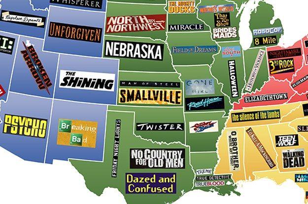 Famous TV Show Logo - This Map Shows Famous Movies & TV Shows Set In Each U.S. State