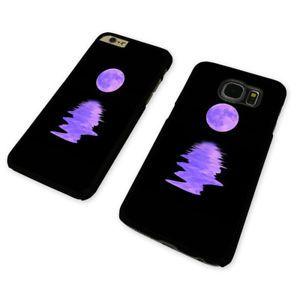 Purple and Black Cool Logo - COOL PURPLE MOON BLACK PHONE CASE COVER fits iPHONE / SAMSUNG BH