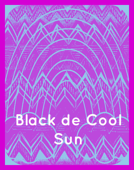 Purple and Black Cool Logo - Black de Cool Sun