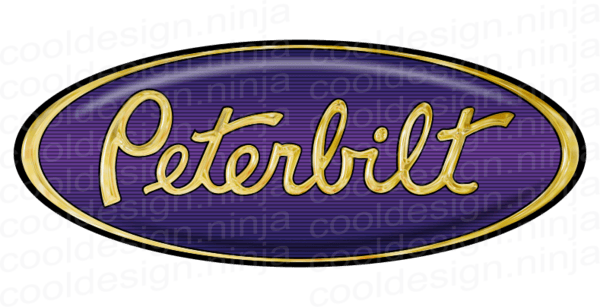 Purple and Black Cool Logo - 3M Peterbilt Emblem Skins x 3 in Gold – Cool Design Ninja