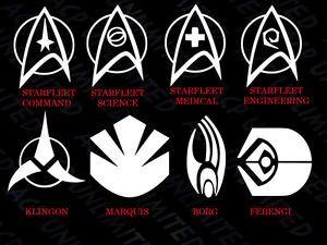 Star Trek Logo - STAR TREK LOGO EMBLEMS DECAL STICKER STARFLEET KLINGON