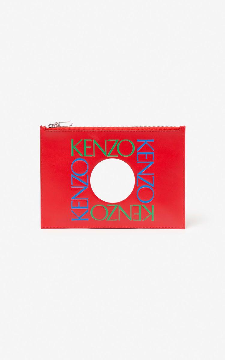 Google Square Logo - A4 'Square Logo' leather clutch for ACCESSORIES Kenzo
