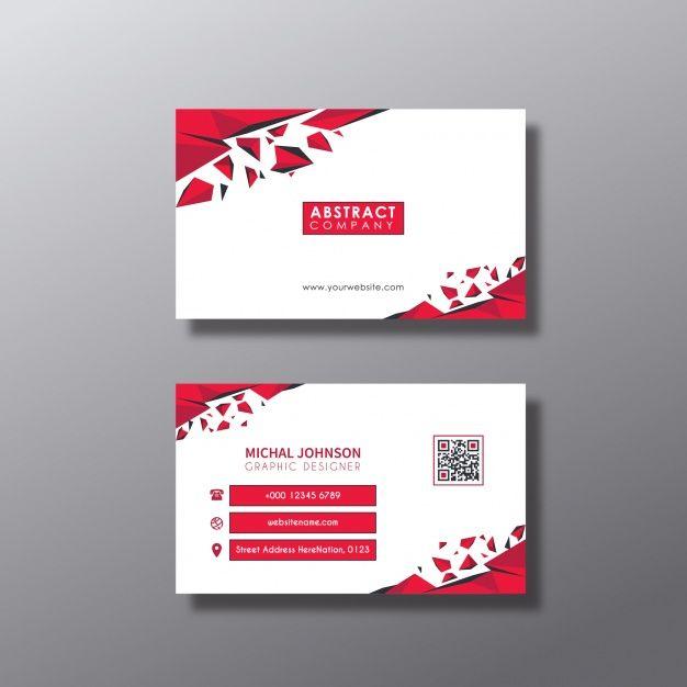 Red and White Business Logo - Red and white business card design Vector
