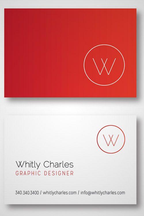 Red and White Business Logo - Beautiful Examples Of Gradient Business Cards