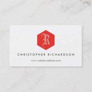 Red and White Business Logo - Red White Logo Business Cards | Zazzle UK