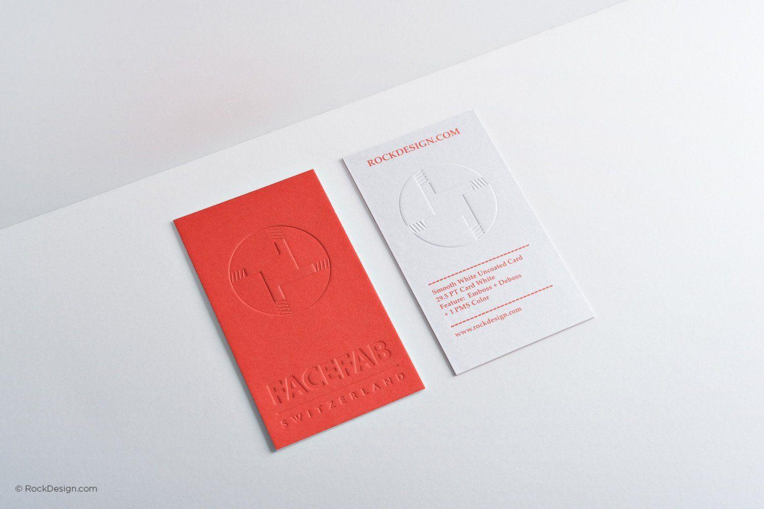 Red and White Business Logo - FREE Two sided business card templates | RockDesign.com