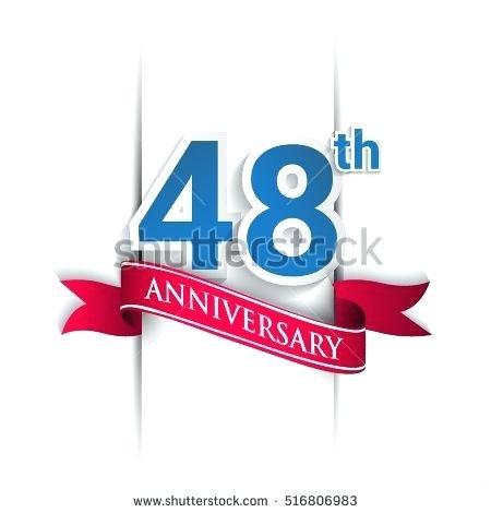 Red and White Business Logo - Anniversary Logo Blue And Red Colored Vector Design On White