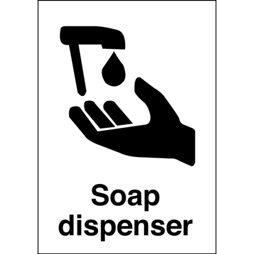 Hand Soap Logo - Plastic And Vinyl Soap Dispenser Signs - Safetyshop