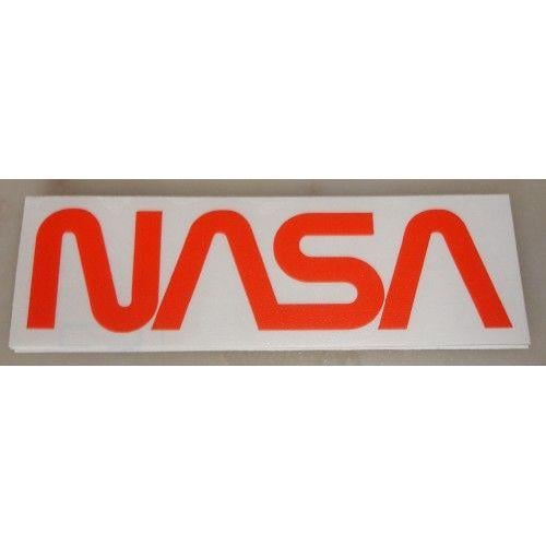 Red and Turquoise Logo - NASA logo sticker - Turquoise - 100mm