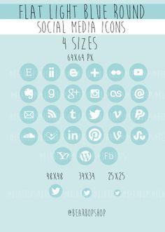 Light Blue Social Media Logo - 48 Best ICON images | Icon design, Graph design, Vector icons