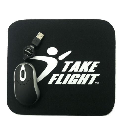 Take Flight Logo - Take Flight Mouse Pad. Take Flight Official Clothing