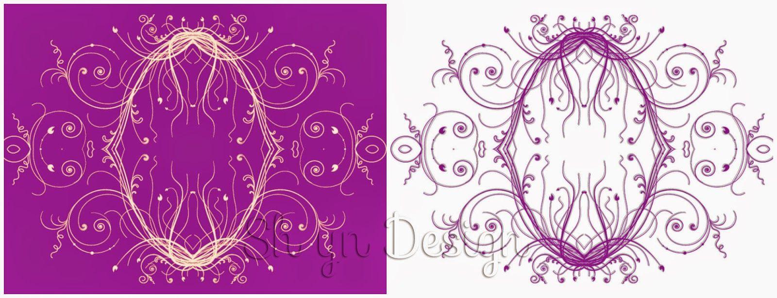 Purple Swirls and White Logo - Sh Yn Design: Swirls Design 217 : Purple White