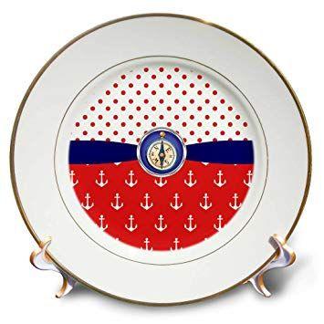 Red White Compass Logo - Amazon.com: 3dRose Anne Marie Baugh - Patterns - Cute Red, White ...