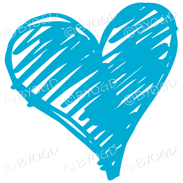 Light Blue Social Media Logo - Light blue heart scribble for your social media ⋆ Be Your Own ...