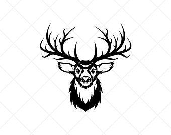 Deer Face Logo - Deer head logo svg | Etsy