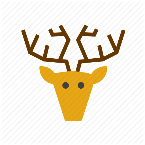 Deer Face Logo - Animal, deer, face, head, hunting, moose, trophy icon