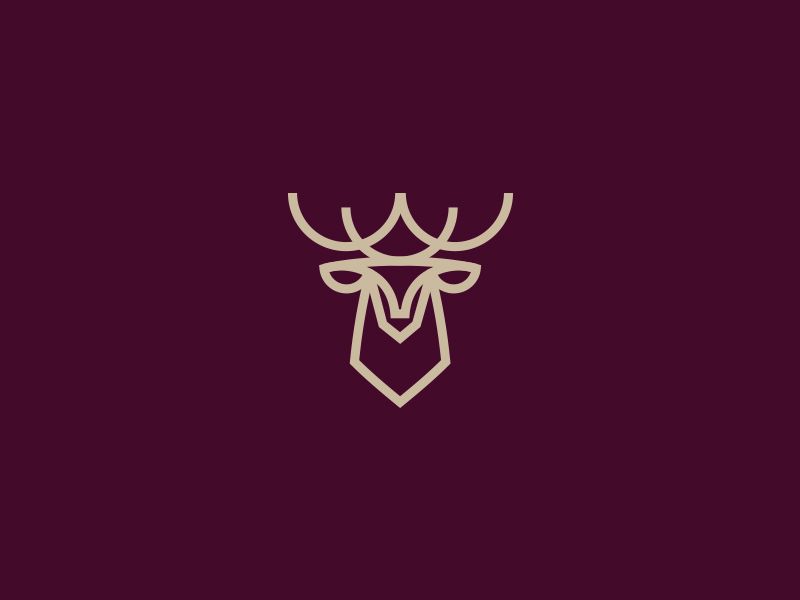 Deer Face Logo - Logo deer minimal by monome | Dribbble | Dribbble