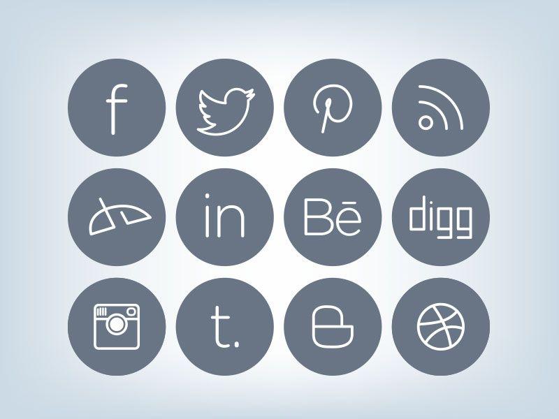 Light Blue Social Media Logo - Sleek Social Media Icons by Zee Que | Designbolts | Dribbble | Dribbble