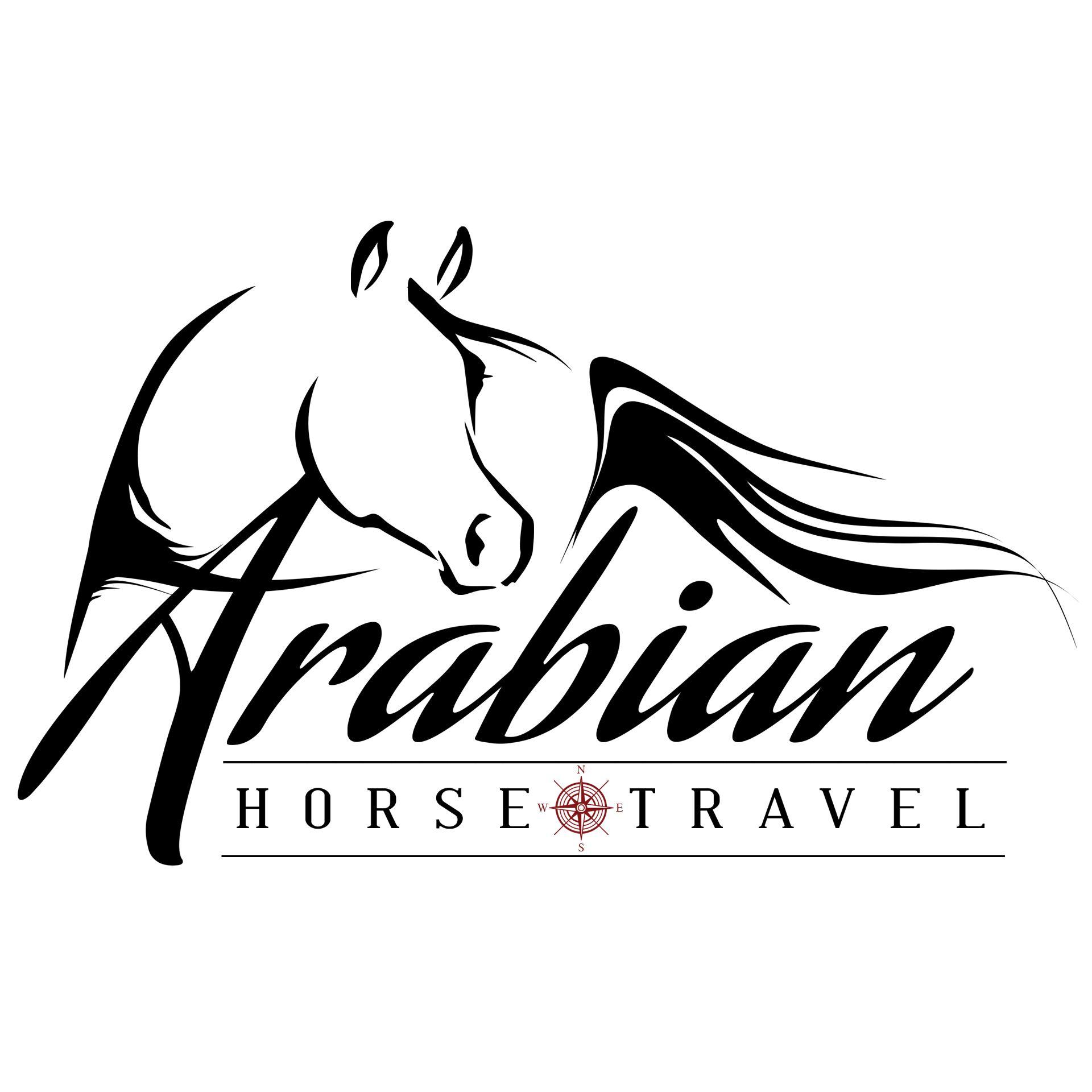 Red White Compass Logo - Arabian-Horse-Travel-Logo-Red-Compass-Square-For-Web - Arabian Horse ...