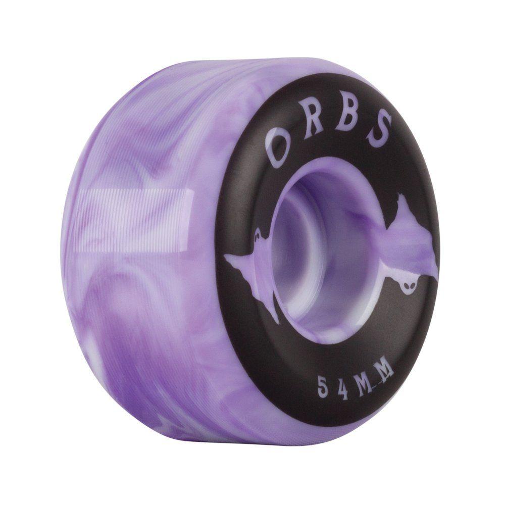Purple Swirls and White Logo - Specters Swirls - 54mm - Purple/White / Orbs Wheels