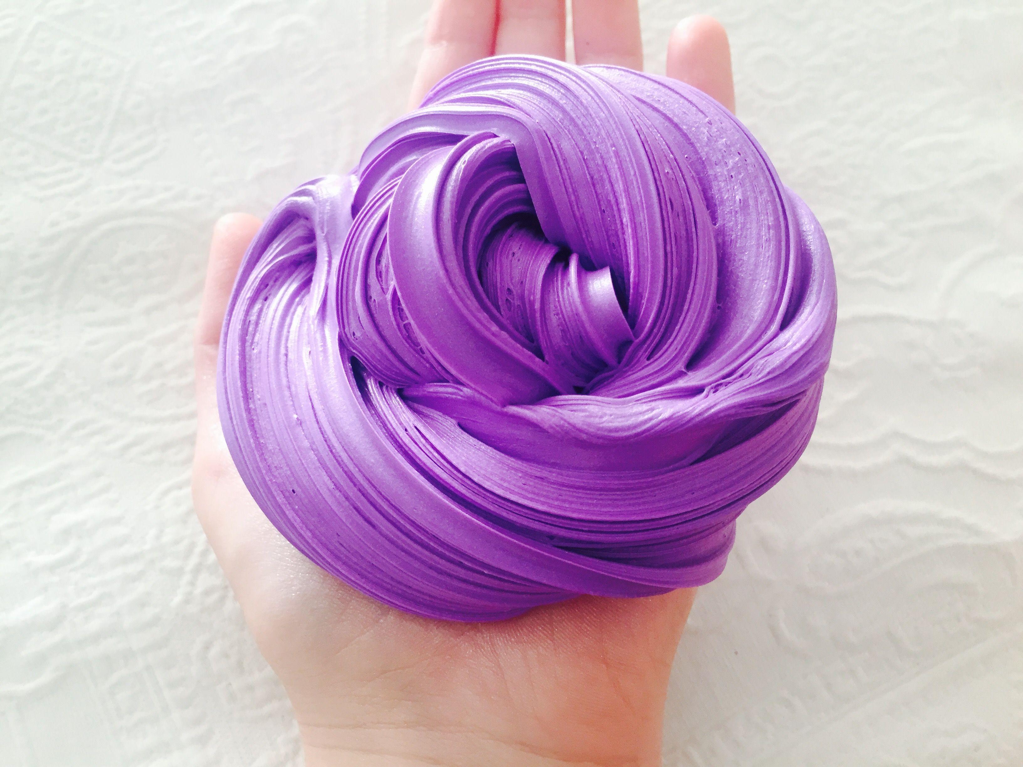 Purple Swirls and White Logo - Gorgeous purple slime swirl