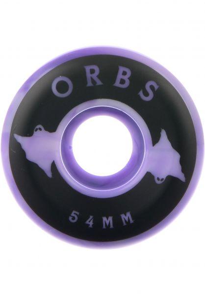 Purple Swirls and White Logo - Specters Swirls 99A Orbs Wheels | Titus