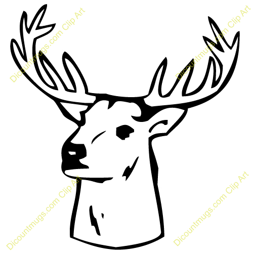 Deer Face Logo - Buck logo clipart. Clipart & Vectors
