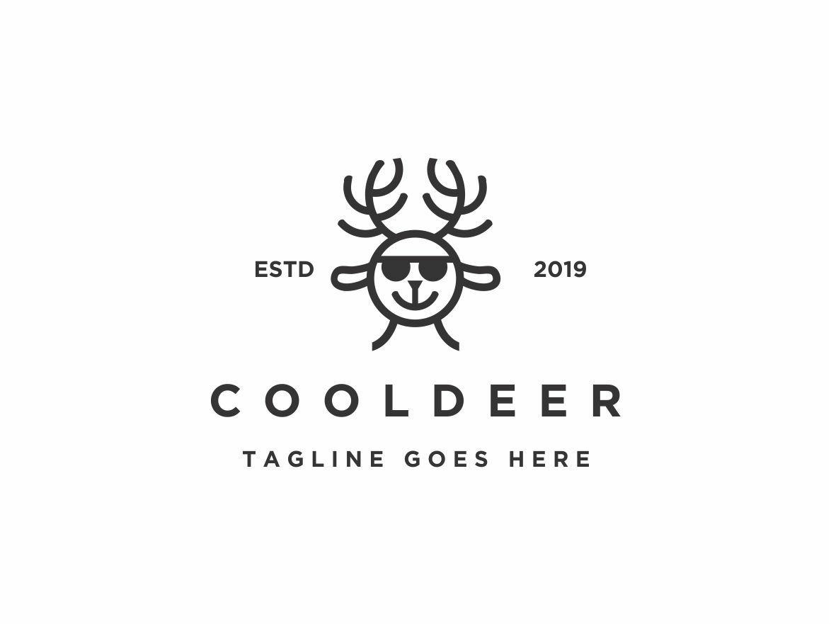 Deer Face Logo - Cool Deer. monoline logo. Logos, Deer and Cool stuff