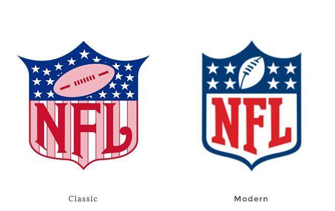 Red White and vs Logo - examples of classic branding next to the modern version