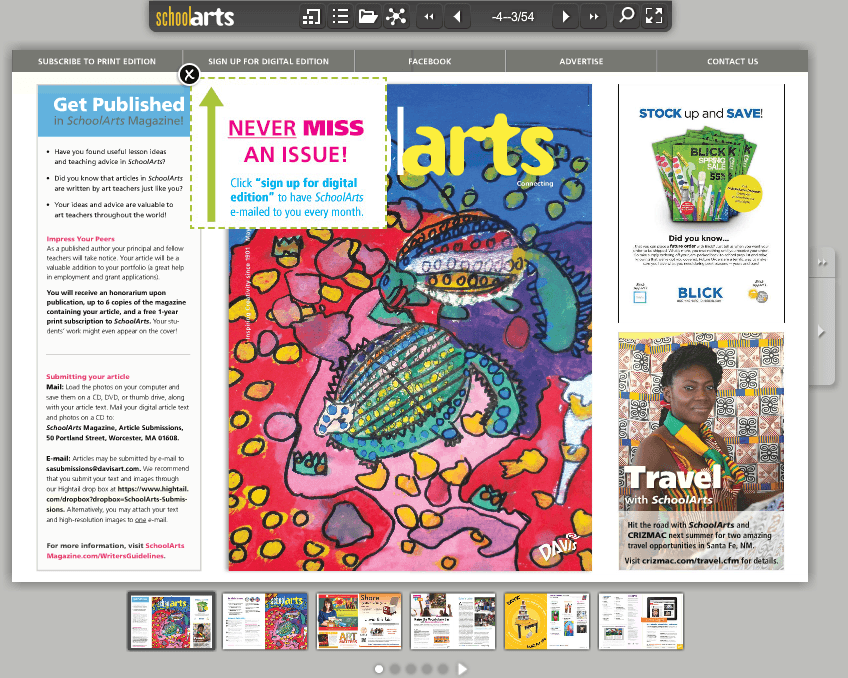 School Arts Magazine Logo - Free Digital Art Ed Magazines • TeachKidsArt