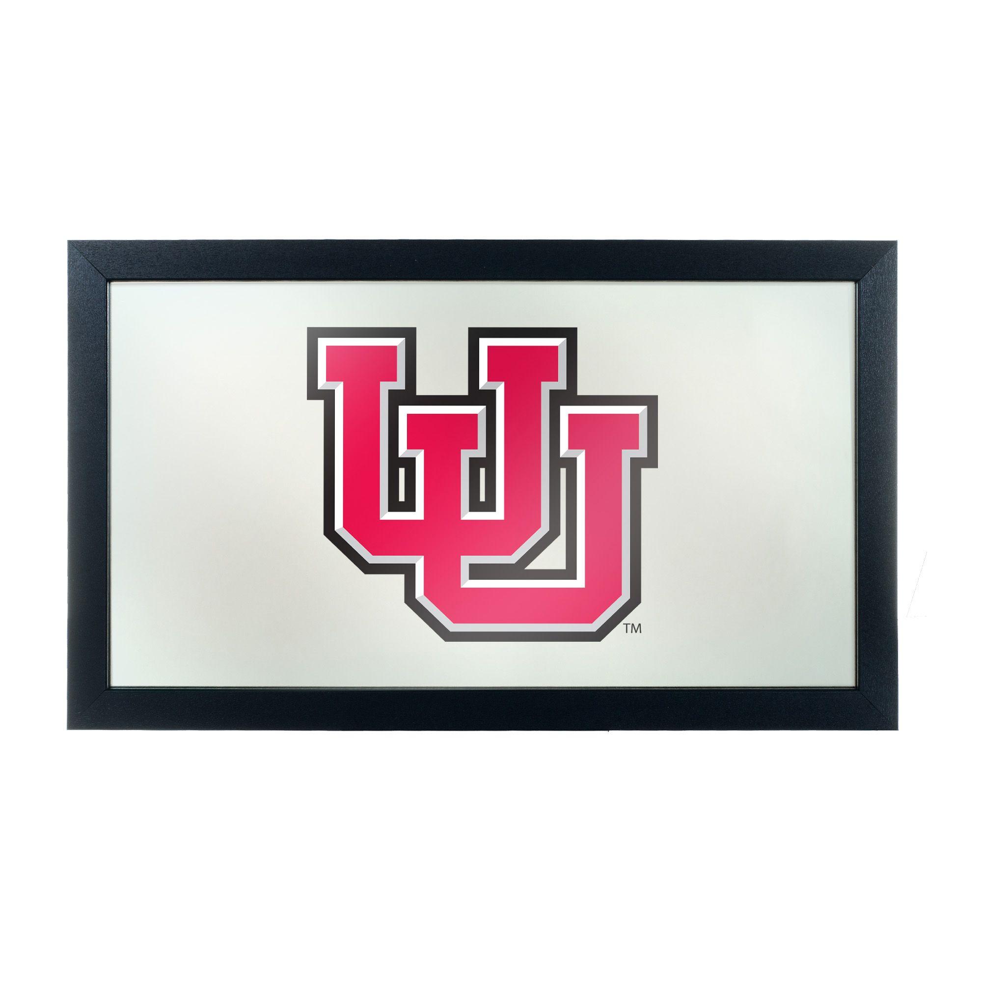 And U of U Mascot Logo - Trademark University of Utah Logo and Mascot Framed Mirror