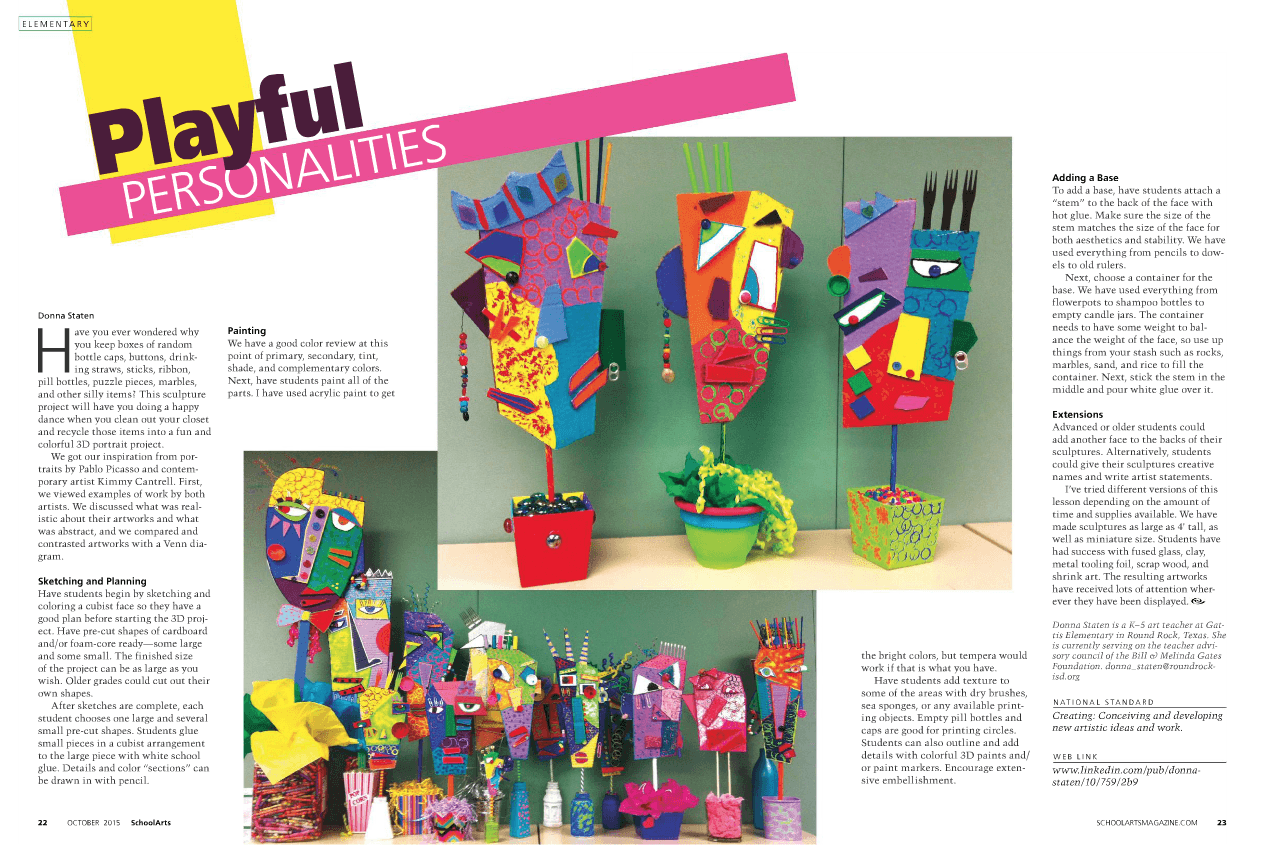 School Arts Magazine Logo - Playful Personalities, School Art Magazine - Kimmy Cantrell