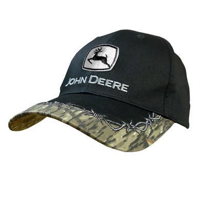 John Deere Camo Logo - John Deere Mens Black Camo Classic Logo Cap