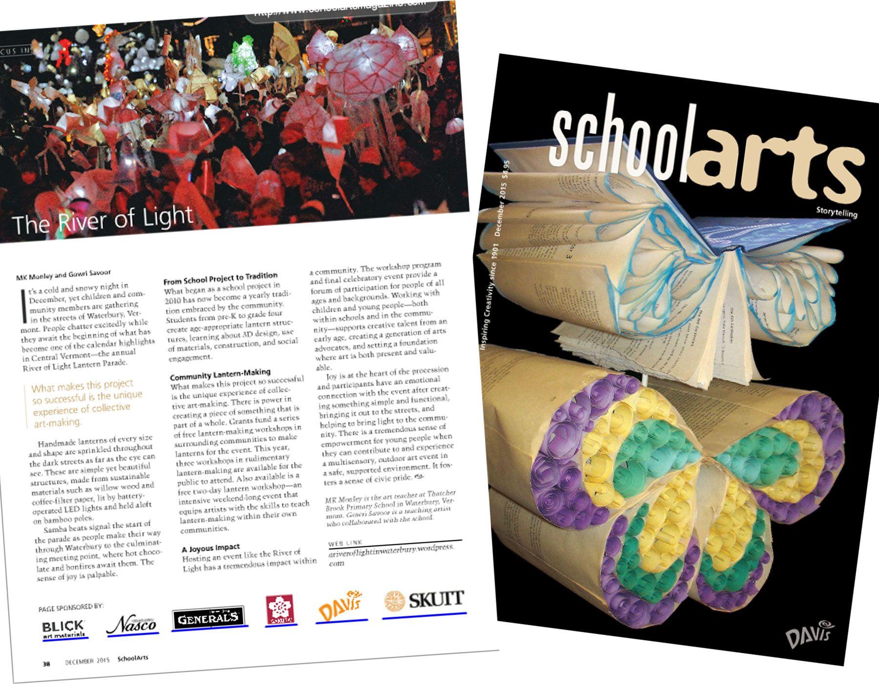 School Arts Magazine Logo - School Arts Magazine article | A River of Light in Waterbury