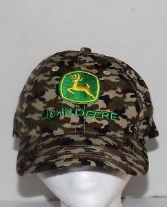 John Deere Camo Logo - John Deere Camo Hat Cap Hunters Adjustable Trucker Deer Logo