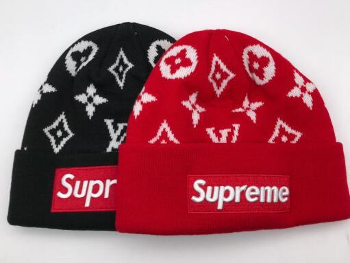 Supreme Rattlesnake Box Logo - Sup Knitted Caps Unisex Tide Brand BOX LOGO Men Brand Knitted Hat