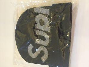 Supreme Rattlesnake Box Logo - SUPREME BIG LOGO BEANIE BRAND NEW FW18 NAVY BNWT HAT REFLECTIVE BOX