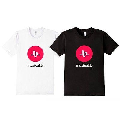 Music.ly Logo - Qoo10 - 1pcs Black or White Womens Cotton Musical.ly Logo Music Fans ...