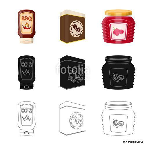 Can Food Logo - Vector illustration of can and food logo. Collection of can and ...