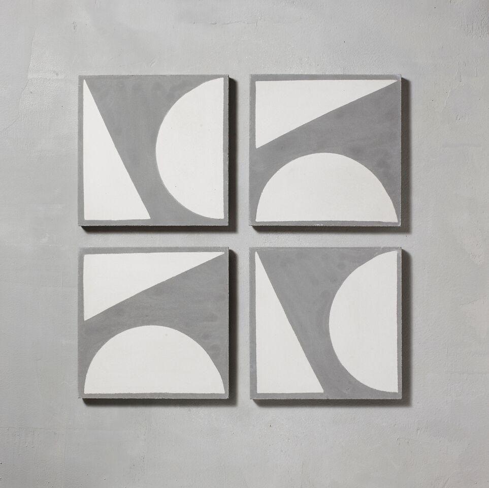 Split Black Rectangle Logo - Grey Split Shift Three | Tiles - Handmade | Bert & May
